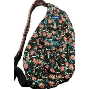 KAVU Ropalooza Rope Sling Bag Sparklers Crossbody Backpack Canvas